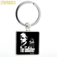 TAFREE Brand vintage The Godfather square keychain fashion Gangster movie cool men key chain ring holder jewelry mens gifts MV54 Key Chains