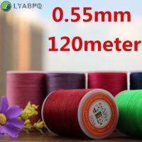 LYABPQ เครื่องมือเย็บหนังขนาด0.55มม. ยาว120เมตรด้ายแว็กซ์เย็บ