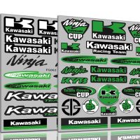 Kawasaki สติกเกอร์ตกแต่งรถจักรยานยนต์นินจาสะท้อนแสงกันน้ำสติกเกอร์ร่างกายสติ๊กเกอร์ตกแต่งรถจักรยานยนต์ดัดแปลงสติ๊กเกอร์ติดหมวกกันน็อค