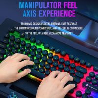 87HA 4-In-1 Gaming Keyboard Mouse Headset Combo 104 Keys Ergonomic Gamer Keyboard Game Mouse Gaming Stereo Headset Mouse Pad