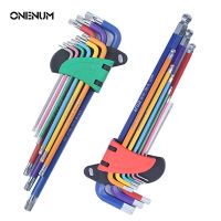 ONENUM Inner Hex Wrench Set 9Pcs Double-End Torx Star L Shape Universal Spanner Ball-head Multifunctional Allen Key Repair Tool