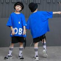 [COD] MOBN childrens 2018 spring and summer new personalized hip-hop short-sleeved casual letters boys clothes