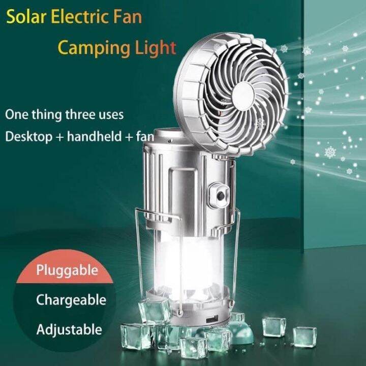 Rechargeable Camping Light with Fan Solar Lazada PH