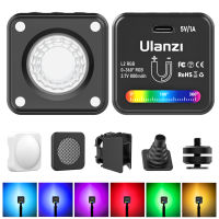 Vieline-Ulanzi ไฟเติมสี L2 RGB ซังเล็กๆหรี่แสงได้แฟลชวิดีโอเอฟเฟกต์ไฟแผงประตูสำหรับโฟล์คสวาเกนในตัว Batt-Ery Magn-Etic แฟลชวิดีโอ LED สำหรับโทรศัพท์ Vlog ถ่ายภาพนิ่ง