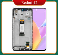 6.79 "สำหรับแผงหน้าปัด Xiaomi Redmi 12สัมผัสหน้าจอ LCD แผงหน้าจอดิจิตอลของแท้สำหรับเปลี่ยน23053RN02A แสดงผล Redmi 12