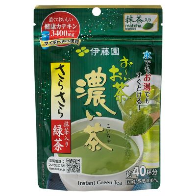 อิโตเอ็น ชาเขียวญี่ป่น ปรุงสำเร็จชนิดผง 32 กรัม สีเขียวเข้ม Itoen Oi Ocha Koiaji Sarasara Ryokucha 32g. สินค้านำเข้า สินค้าญี่ปุ่น