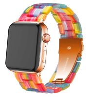 ☞⊕℡ Resin Strap for apple watch band 44mm 40mm iwatch band 42mm 40mm watchband bracelet for apple watch series 6 SE 5 4 3 42 44 mm