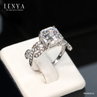 Lenya Jewelry แหวนเงินแท้ 925 ประดับอัญมณีเม็ดโต ดีไซน์สุดคลาสิค เหมาะสำหรับสวมใส่กับเสื้อผ้าทุกชุดทุกสไตล์