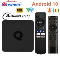 Woopker กล่องทีวี H313 Allwinner Quad-Core 10สำหรับ Youtube กล่องสมาร์ททีวี2.4G/5G 4K Set Top กล่อง TV อัจฉริยะ