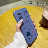 เคส Chenyyyka สำหรับ Xiaomi 10T Pro เคสแฟชั่นนักบินอวกาศเคสโทรศัพท์ดีไซน์ใหม่บางสุดสร้างสรรค์ปกป้องขอบสี่เหลี่ยมเคสคลุมปลอกซิลิโคนเนื้อนิ่มเคสกันกระแทก