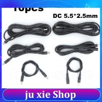 JuXie store DC male to male female power supply connector Extension Cable 18awg wire Adapter 19v 24v for strip camera 5.5X2.5mm 0.5/3/1.5m