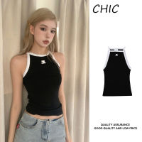 CHIC แฟชั่นที่เรียบง่ายถักเสื้อกั๊กสบาย ๆ ด้านบนสำหรับผู้หญิง u1159