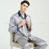 （A NEW） Mens Silk Satin PajamaSet PajamaSet Sleepwear Loungewear MLXLXXL3XL