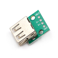 5Pcs Type A หญิง USB To DIP 2.54มม. PCB Connector หญิง USB PCB Board Connector USB PCB Socket USB Connector