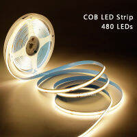 480LED แถบ LED COB ไลท์ขนาด3000K 4000K ความหนา8มม. 6500K ยืดหยุ่นสูง DC24V 320LED สำหรับห้องนอนห้องครัวตกแต่งภายในบ้าน5ม.