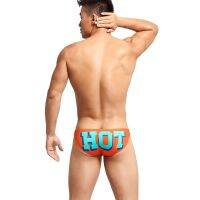 Original genuine Mens briefs SEOBEAN trendy mens low-waist printed thin comfortable underwear letter HOT youth underpants