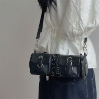 【jw】㍿❄  2022 New Leather Cylinder Shoulder Hip Hop Female Handbag Crossbody