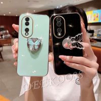 สำหรับ Honor 90 Lite X8a Magic5 Pro 5G 4G 2023เคสสมาร์ทโฟนพร้อมที่วางที่ตั้งแหวนผีเสื้อน่ารักน่ารักเคสมือถือ Honor90 Honor90Lite ฝาหลังของเด็กผู้หญิง