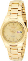 Seiko Mens SNK610 Seiko 5 Automatic Gold Dial Gold-Tone Stainless Steel Watch