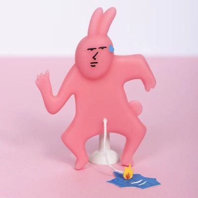 Creative Funny Red Rabbit Shape Candle Soy Wax Aromatherapy Candle Home Decoration Ornament Creative Solid Handmade Candle ZD638