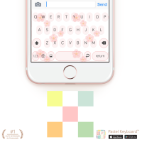 White &amp; Color Keyboard Theme⎮(E-Voucher) for Pastel Keyboard App