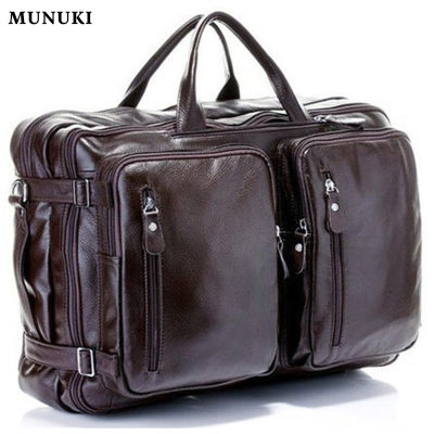 MUNUKI มัลติฟังก์ชั่น กระเป๋าเดินทางหนัง กระเป๋า เดินทาง ผู้ชาย กระเป๋าเสื้อผ้า ผู้หญิง กระเป๋าเดินทางสะพาย กระเป๋าเดินทางแบบถือ M036
