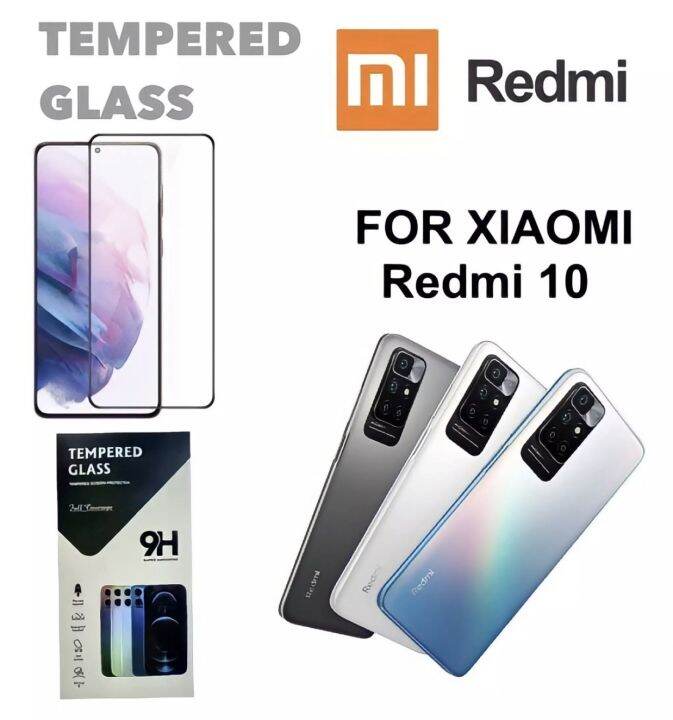 redmi-10-ฟิล์มกระจกนิรภัยกันรอยแบบเต็มจอขอบดำ-black-full-frame