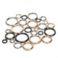 10pcs Spring O Rings Round Carabiner Snap Clip Trigger Spring Keyrings Buckle O Ring for Bags Purse Shoulder Strap Buckle