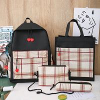 [COD] quality schoolbag girl junior high school students version of the fifth and sixth grade girls four-piece set 13 years old