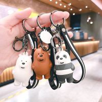 Kawaii Bear Panda Keychain for Car Keys Women Men Anime Personalized Cute Key Chains Moto Jewelry Friends Couple Match Bag Charm Key Chains