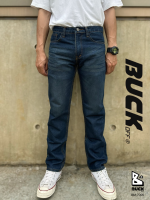BUCKOFF | กางเกงยีนส์ผู้ชาย ทรงกระบอก ผ้ายีนส์ กางเกงขายาว | BM-7005