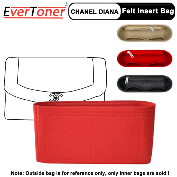 EverToner Felt Cloth Insert Bag Organizer For DIANE Bag,Handbag Makeup  Liner,Travel Inner Purse Portable Cosmetic Bags Shaper