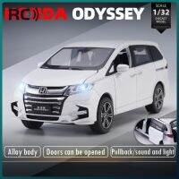 Honda Odyssey จำลองของเล่นสำหรับเด็กรถโลหะผสมมีเสียงและเปิดประตูเบาเป็นของขวัญสำหรับเด็กผู้ชาย