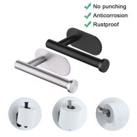 No Punching Wall Mounted Toilet Paper Holder Rustproof Anticorrosion Stainless Steel Bathroom Kitchen Roll Paper Toilet Holder Toilet Roll Holders