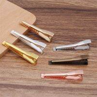 【YF】 2pcs 55x5mm Men Copper Tie Clip Bar Brooch Clasp Chic Fashion Solid Color Slim Collar Useful Neck Pin