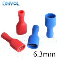 ◈▦✘ Fully Insulated Splice Wire Cable Connector 6.3mm Crimp Electrical Terminals Red Blue Kit Set