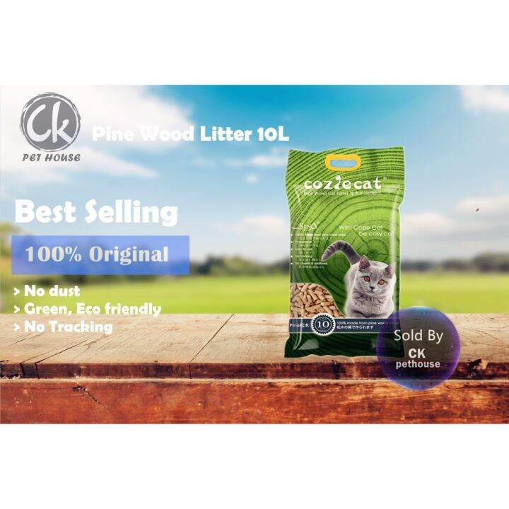 ∋ CozieCat Pine Wood Cat Litter 10L Lazada