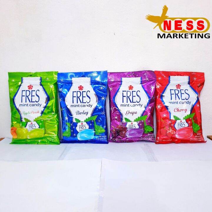 Fres Candies Barley Mint, Cherry, Grapes, Apple peach 24 x 50 x 3g ...