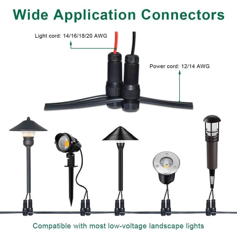 Low Voltage Garden Lighting Cable Connectors Fasci Garden