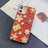 เคสศัพท์มือถือ Apple 14pro สำหรับ 13กลิตเตอร์ xsmax ดอกไม้11กระเป๋าสตางค์12 xr rhinestone 8อินเทรนด์