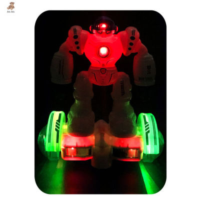 ANA RoboCop ของเล่นเด็กดนตรีหุ่นยนต์เดินเต้นรำพร้อมดนตรีและไฟแอลอีดีสีสดใส