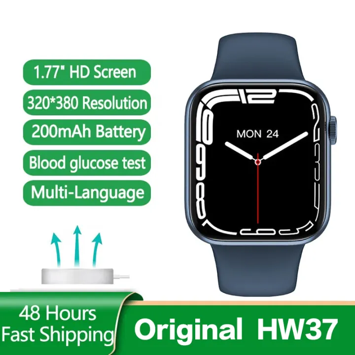 Iwo Hw37 Smartwatch 1.77 Inch Series 7 Voice Assistant Bluetooth Call ...