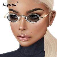 Luxury Rhinestone Sunglasses Women 2019 Small Oval Bling Diamond Brand Sun Glasses Fashion Female Shades Round Oculos De Sol