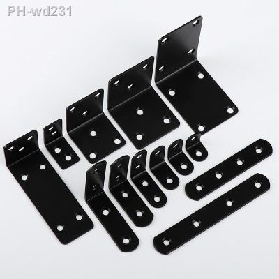 10pcs Stainless Steel Angle Corner Brackets 90 Degree L-shaped Right Angle Code Corner Stand Supporting Furniture Hardware