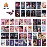 TAADD การ์ดพิมพ์ลาย Lisa Jisoo,การ์ด HD 42ชิ้น/เซ็ตสำหรับห้องนอนอัลบั้มรูปโปสการ์ดสีชมพูสีดำ