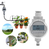 1Pc พลังงานแสงอาทิตย์ Home Garden Auto Water Saving Irrigation Controller LCD Digital Watering Timer