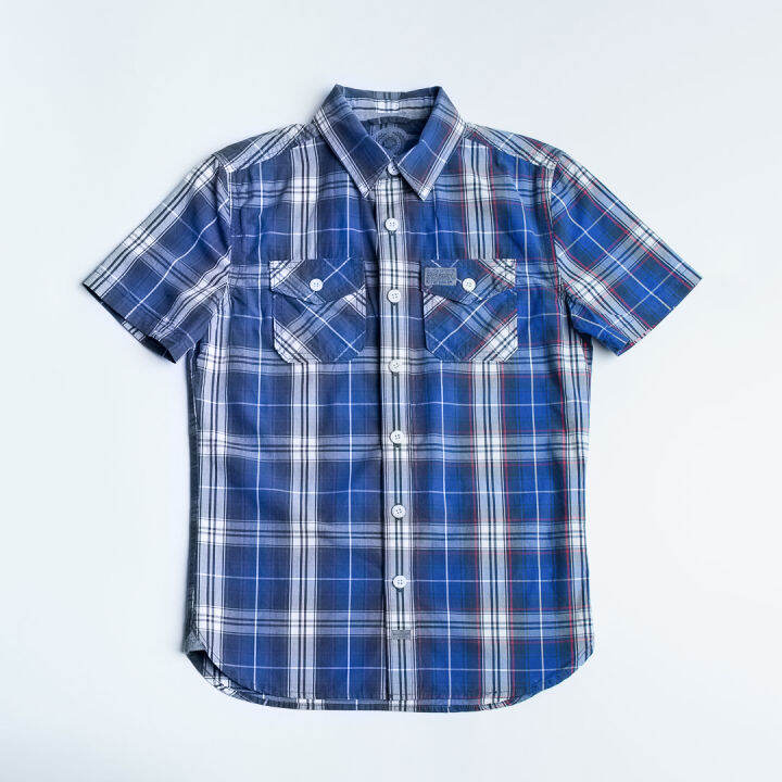 superdry-washbasket-check-short-sleeve-shirt-เสื้อเชิ้ต-สำหรับผู้ชาย-สี-acid-check-cobalt