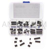 85pcs 10Types Integrated Circuit chip Assortment Kit,opamp,Single Precision Timer,pwm,Including:LM324 LM358 LM386 LM393 UA741..