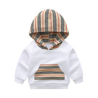 2-7Y Baby Boys Girls Clothes Winter Spring Stripe Hooded kids Hoodie Sweatshirt Childrens Clothing Top