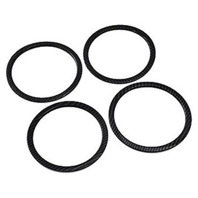 4Pcs for Nissan X-Trail 14-19 Car Carbon Fiber Decorative Circle Ring Cover Trims Decoration Accessories